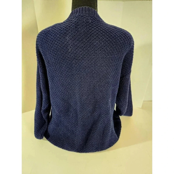 Women's Worthington Heavyweight Sweater Cardigan Size Medium Navy Vintage - Picture 6 of 8